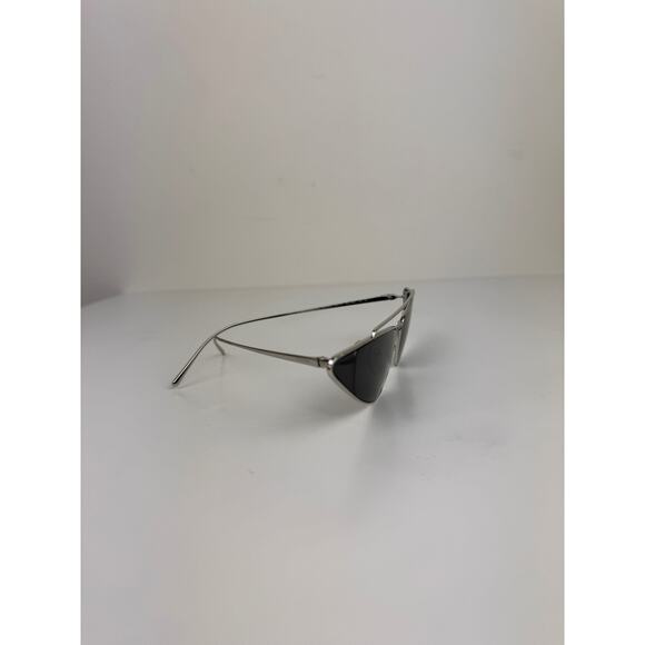 Prada SPR 63U Silver Metal Frame Dark Gray Lens Fashion Cat Eye Sunglasses RARE main image 6